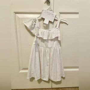 New with tags Tahari Girl white eyelet dress 4 toddler kids